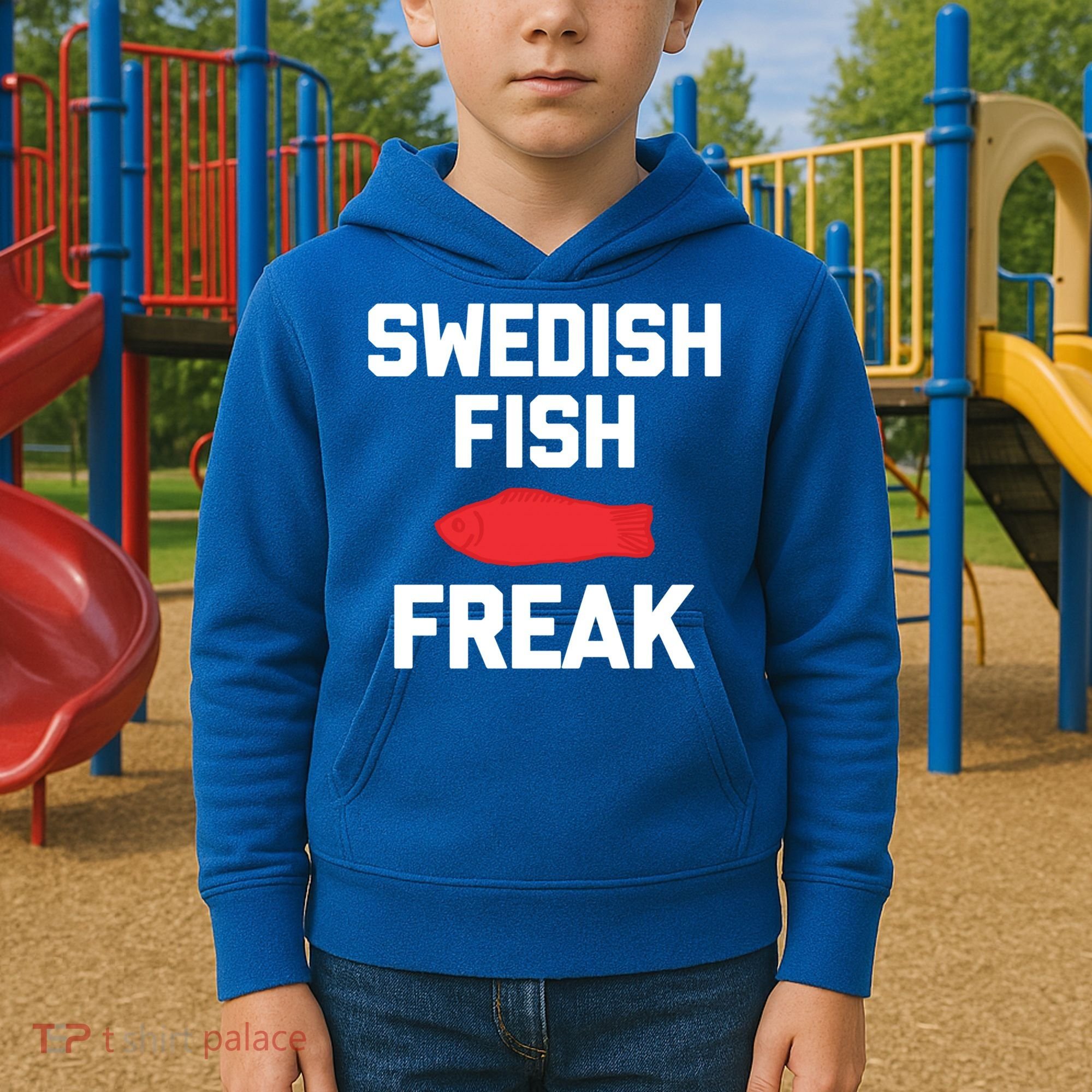 Swedish Fish Freak Gift Funny Saying Sarcastic Food Candy Gift Kids Hoodie