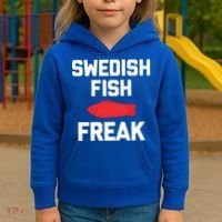 Swedish Fish Freak Gift Funny Saying Sarcastic Food Candy Gift Kids Hoodie thumb 3