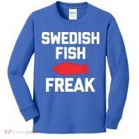 Swedish Fish Freak Gift Funny Saying Sarcastic Food Candy Gift Kids Long Sleeve Shirt thumb 0