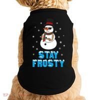 Stay Frosty Funny Christmas Cool Snowman T Doggie Tank thumb 0