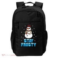 Stay Frosty Funny Christmas Cool Snowman T Backpack thumb 0