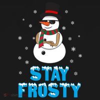 Stay Frosty Funny Christmas Cool Snowman T Backpack thumb 2