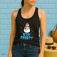 Stay Frosty Funny Christmas Cool Snowman T Women's Tank Top thumb 2