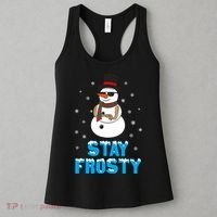 Stay Frosty Funny Christmas Cool Snowman T Women's Tank Top thumb 3
