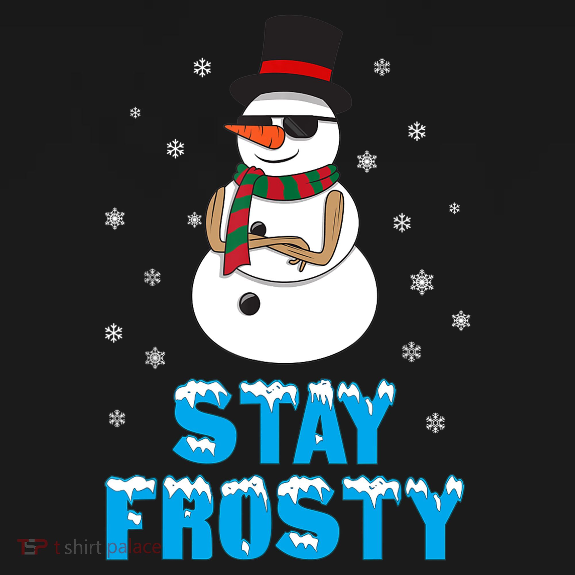 Stay Frosty Funny Christmas Cool Snowman T Women's Tank Top