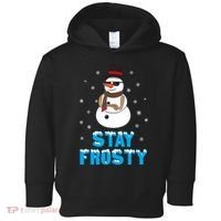 Stay Frosty Funny Christmas Cool Snowman T Toddler Hoodie thumb 0