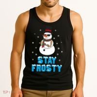 Stay Frosty Funny Christmas Cool Snowman T Tank Top thumb 3