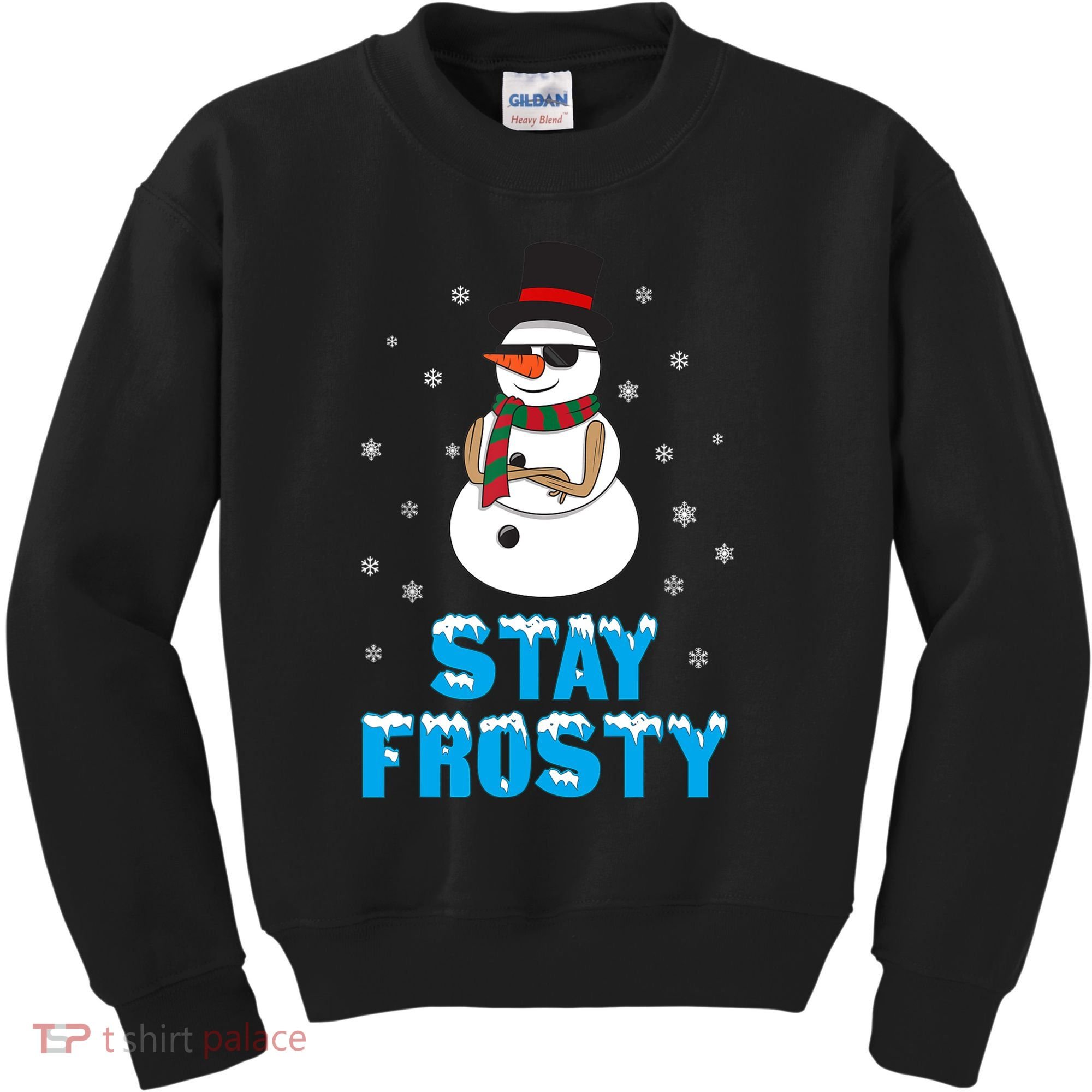 Stay Frosty Funny Christmas Cool Snowman T Kids Sweatshirt