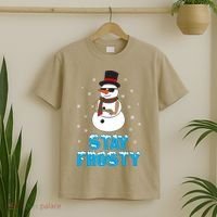 Stay Frosty Funny Christmas Cool Snowman T T-Shirt thumb 2