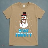 Stay Frosty Funny Christmas Cool Snowman T T-Shirt thumb 5