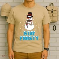 Stay Frosty Funny Christmas Cool Snowman T T-Shirt thumb 6