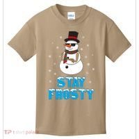 Stay Frosty Funny Christmas Cool Snowman T Kids T-Shirt thumb 0