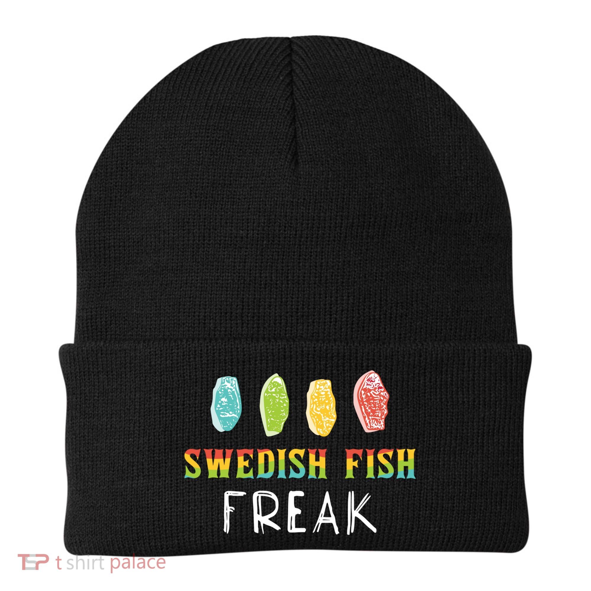 Swedish Fish Freak In The Wild Funny Idea Funny Gift Beanie