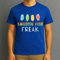 Swedish Fish Freak In The Wild Funny Idea Funny Gift T-Shirt thumb 3
