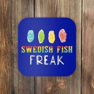 Swedish Fish Freak In The Wild Funny Idea Funny Gift Coaster