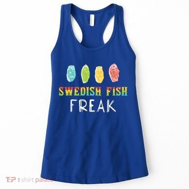 Swedish Fish Freak In The Wild Funny Idea Funny Gift Women's Tank Top
