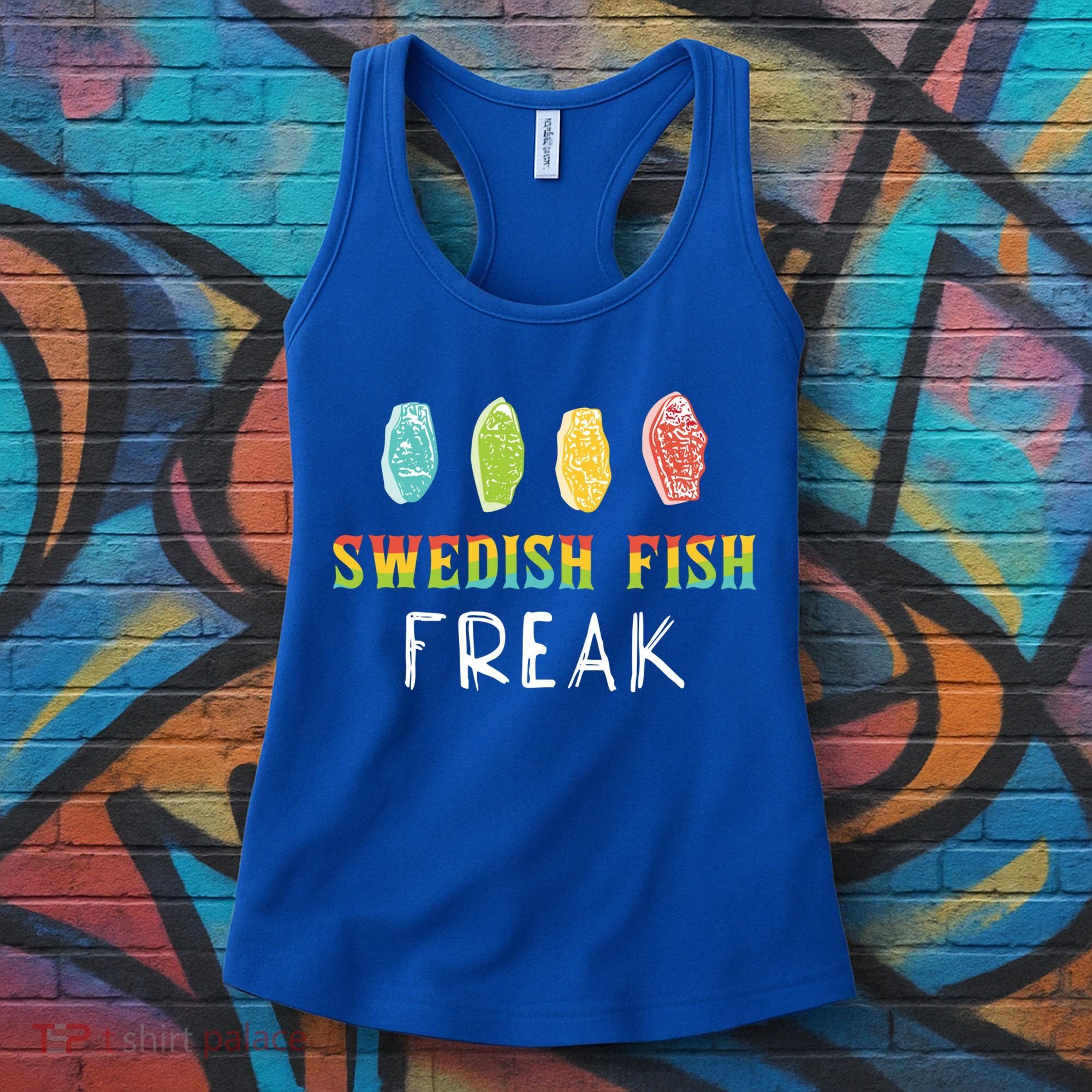 Swedish Fish Freak In The Wild Funny Idea Funny Gift Women's Tank Top