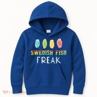 Swedish Fish Freak In The Wild Funny Idea Funny Gift Kids Hoodie thumb 0