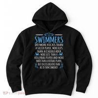 Swimmers Facts Funny Swimming Swim Coach Graphic Hoodie thumb 0