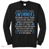 Swimmers Facts Funny Swimming Swim Coach Graphic Sweatshirt thumb 0