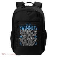 Swimmers Facts Funny Swimming Swim Coach Graphic Backpack thumb 0