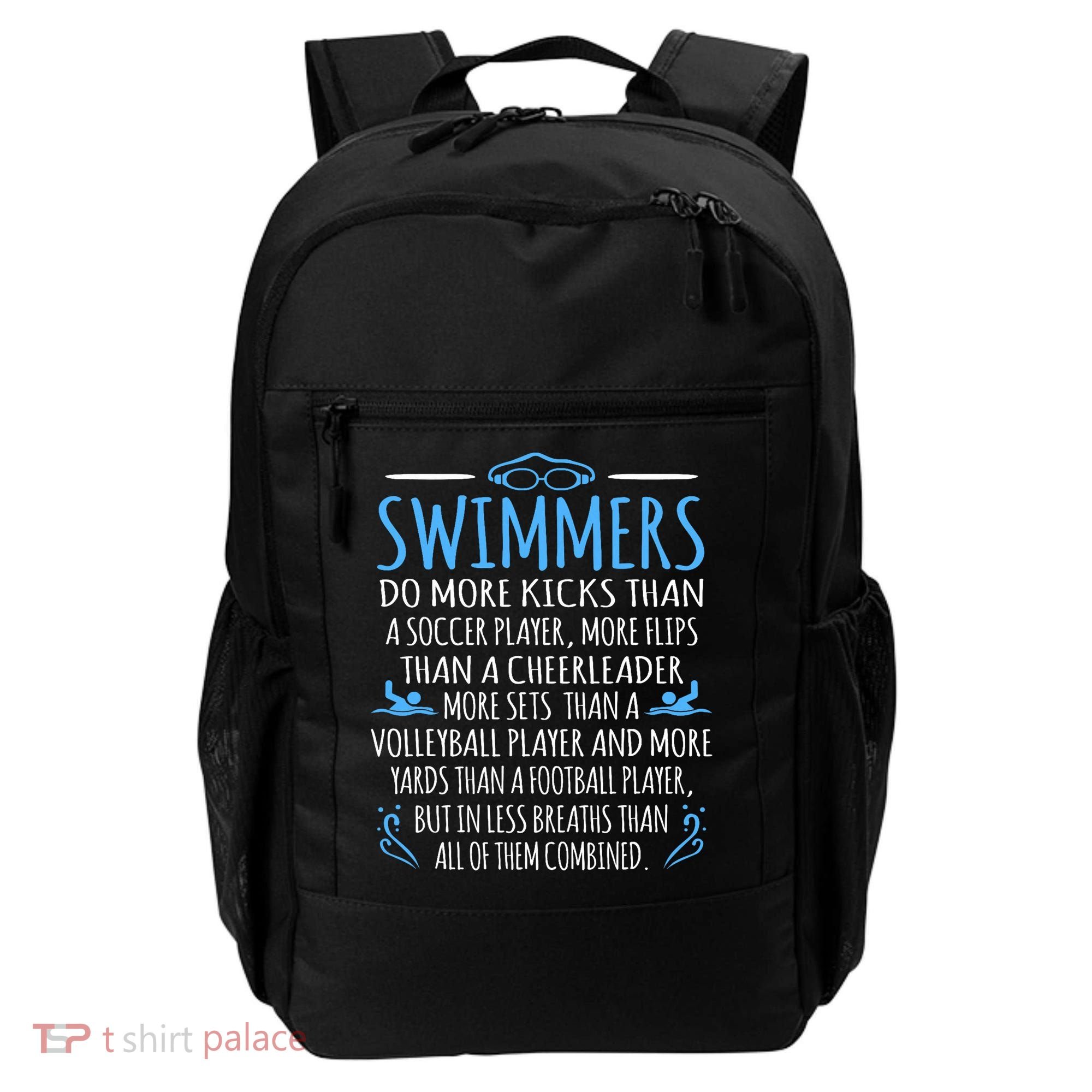Swimmers Facts Funny Swimming Swim Coach Graphic Backpack