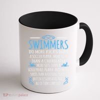 Swimmers Facts Funny Swimming Swim Coach Graphic Coffee Mug thumb 1