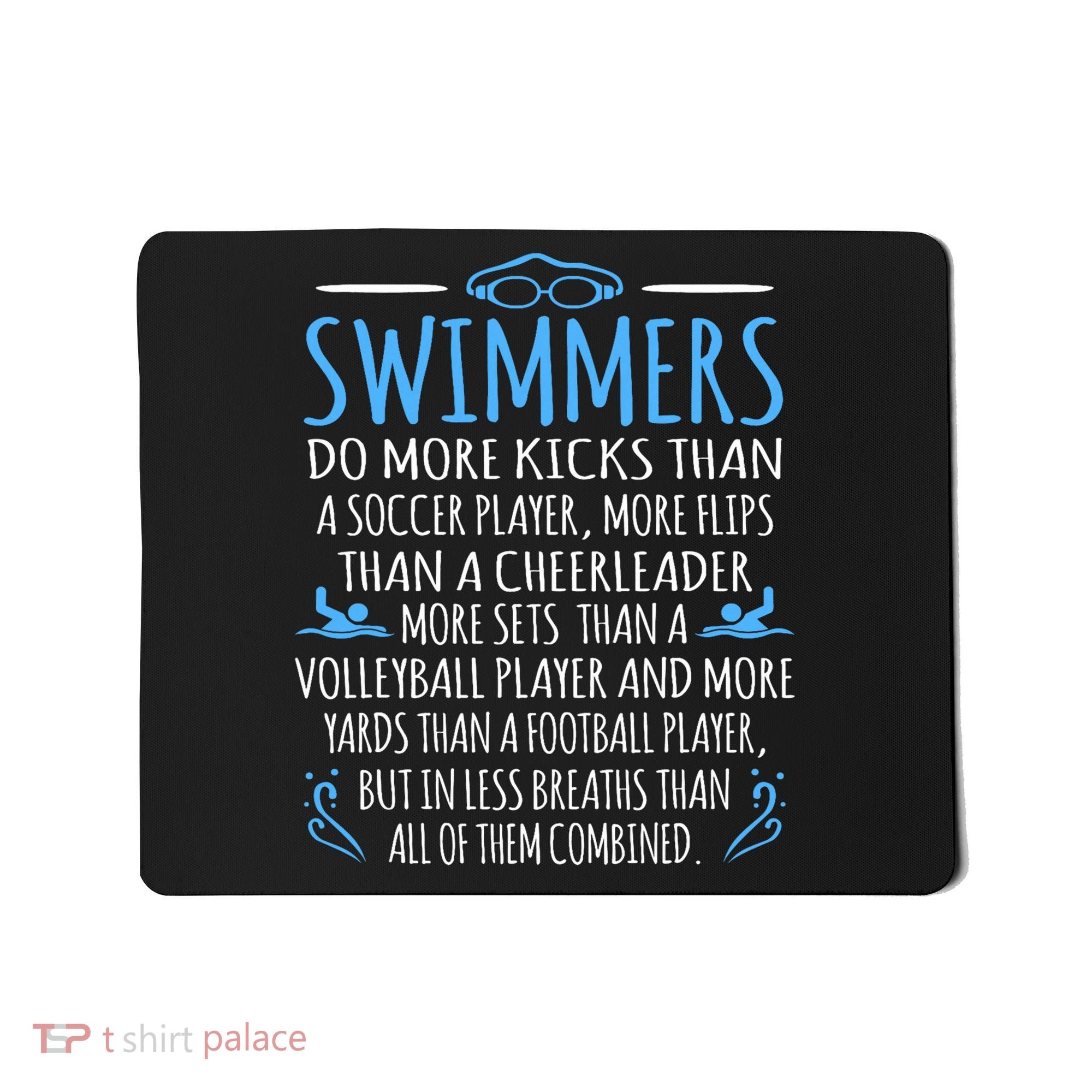 Swimmers Facts Funny Swimming Swim Coach Graphic Mousepad