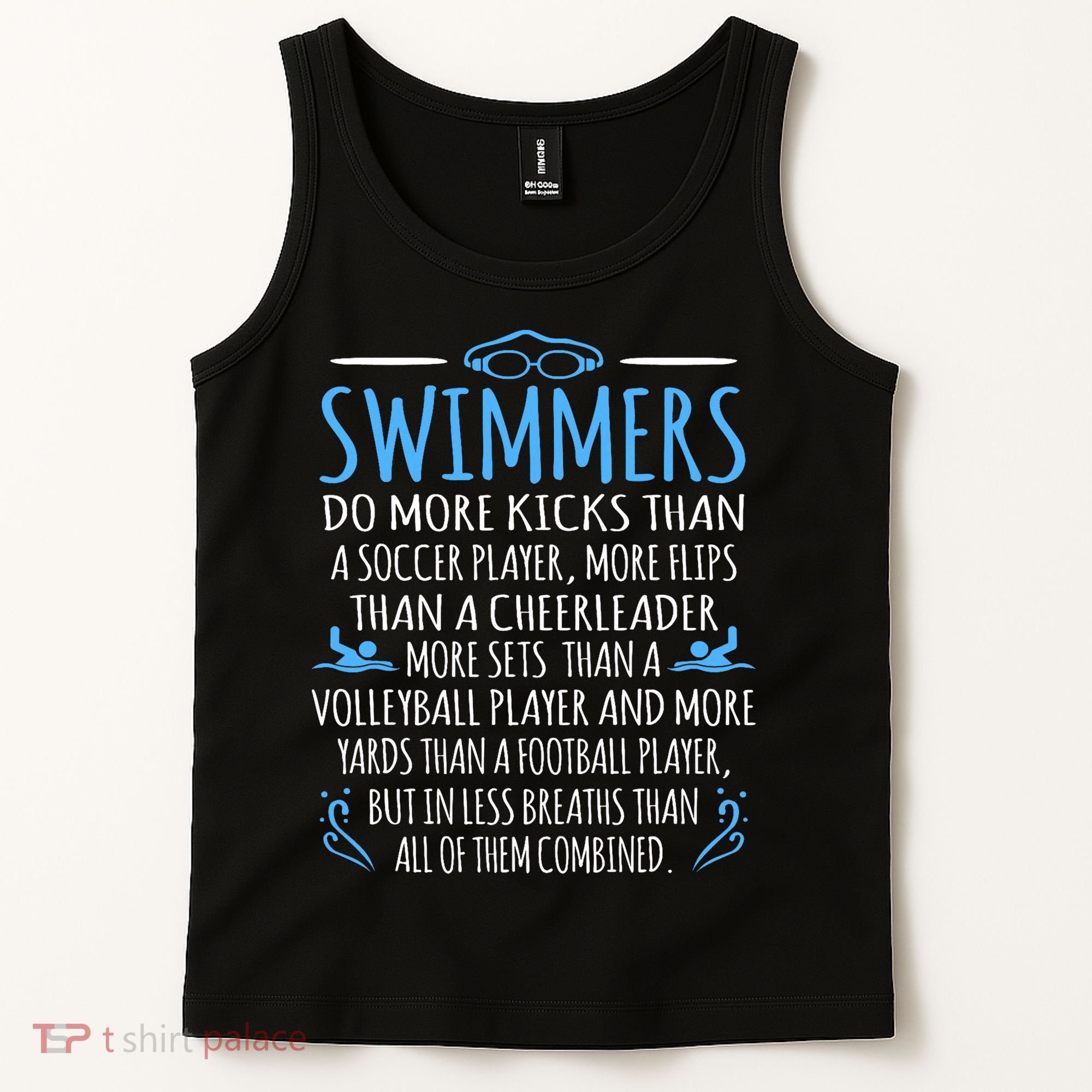 Swimmers Facts Funny Swimming Swim Coach Graphic Tank Top