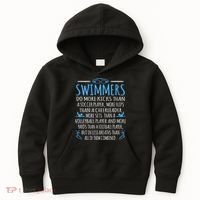 Swimmers Facts Funny Swimming Swim Coach Graphic Kids Hoodie thumb 0