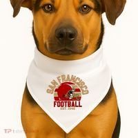 San Francisco Football Est 1946 Team Supporter USA-Made Doggie Bandana thumb 1