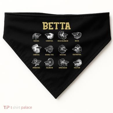 Siamese Fighting Fish Lover Aquarium Keeper Betta Fish USA-Made Doggie Bandana
