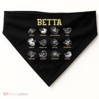 Siamese Fighting Fish Lover Aquarium Keeper Betta Fish USA-Made Doggie Bandana thumb 0