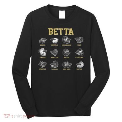 Siamese Fighting Fish Lover Aquarium Keeper Betta Fish Long Sleeve Shirt