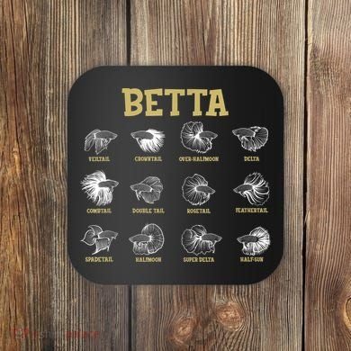Siamese Fighting Fish Lover Aquarium Keeper Betta Fish Coaster