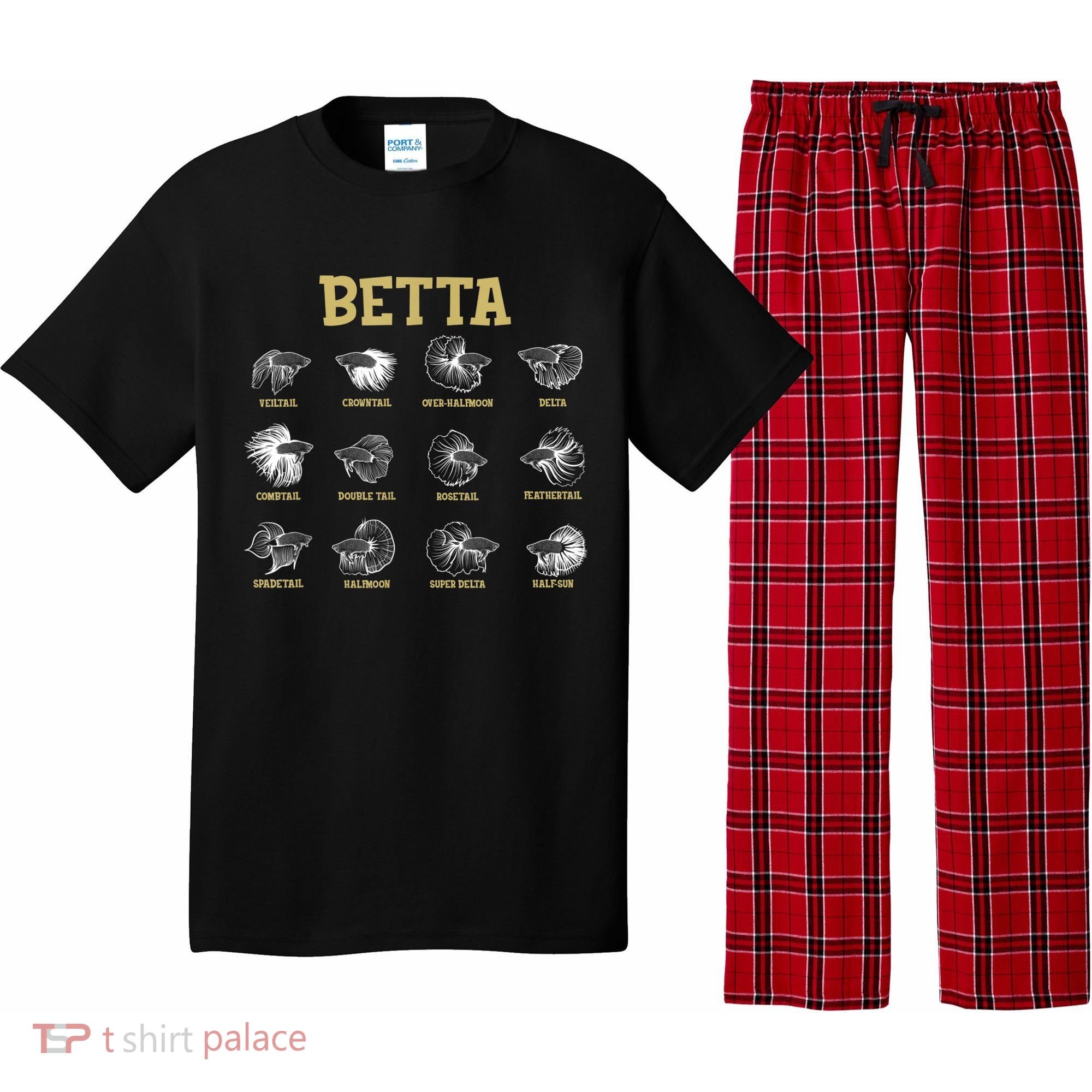 Siamese Fighting Fish Lover Aquarium Keeper Betta Fish Pajama Set
