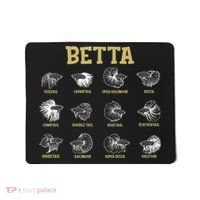 Siamese Fighting Fish Lover Aquarium Keeper Betta Fish Mousepad thumb 0