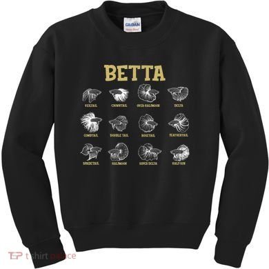 Siamese Fighting Fish Lover Aquarium Keeper Betta Fish Kids Sweatshirt