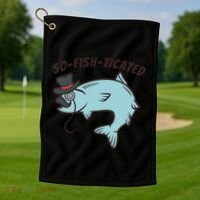 Suffocated Funny Fish Golf Towel thumb 1
