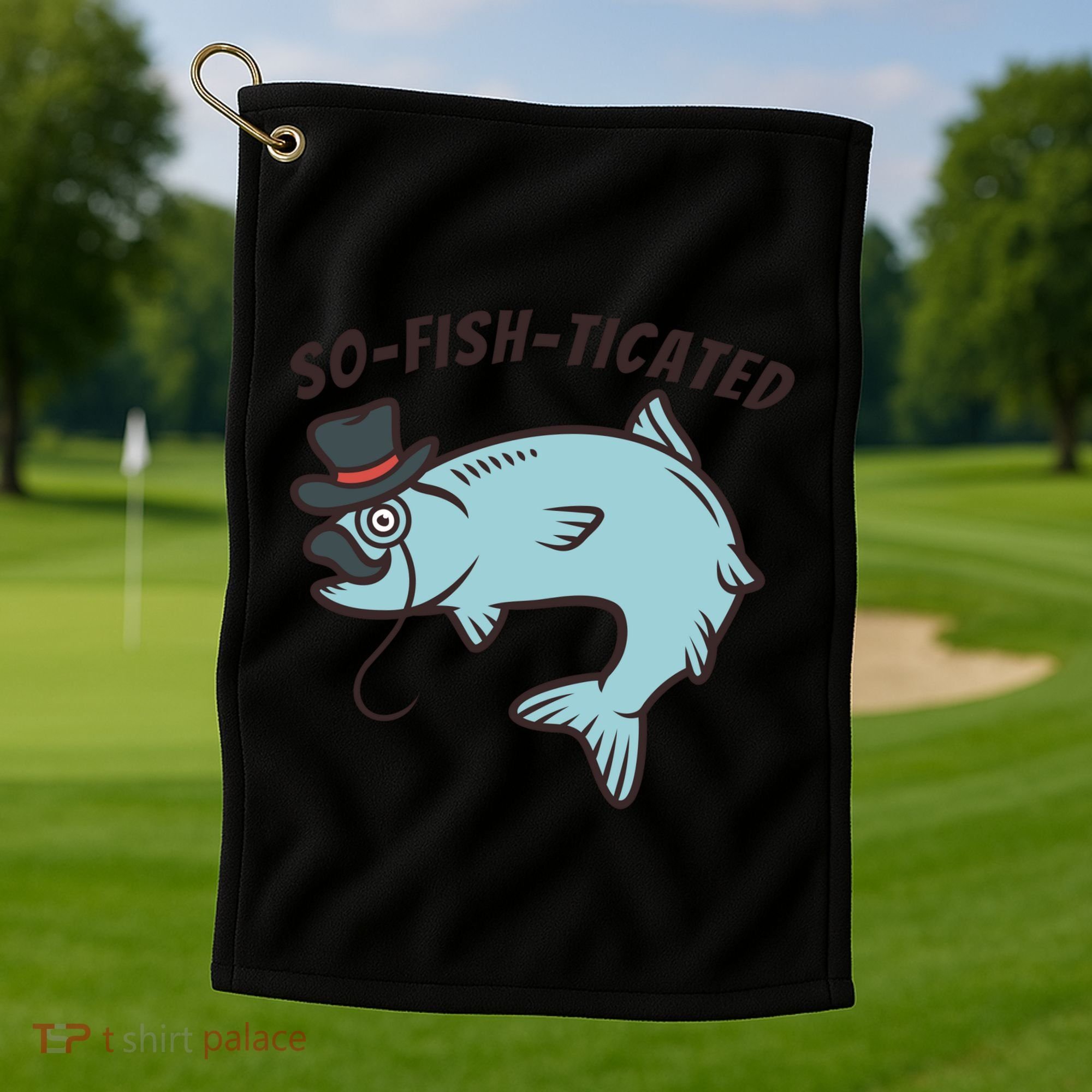 Suffocated Funny Fish Golf Towel