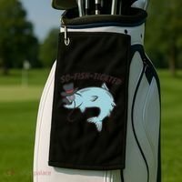 Suffocated Funny Fish Golf Towel thumb 2