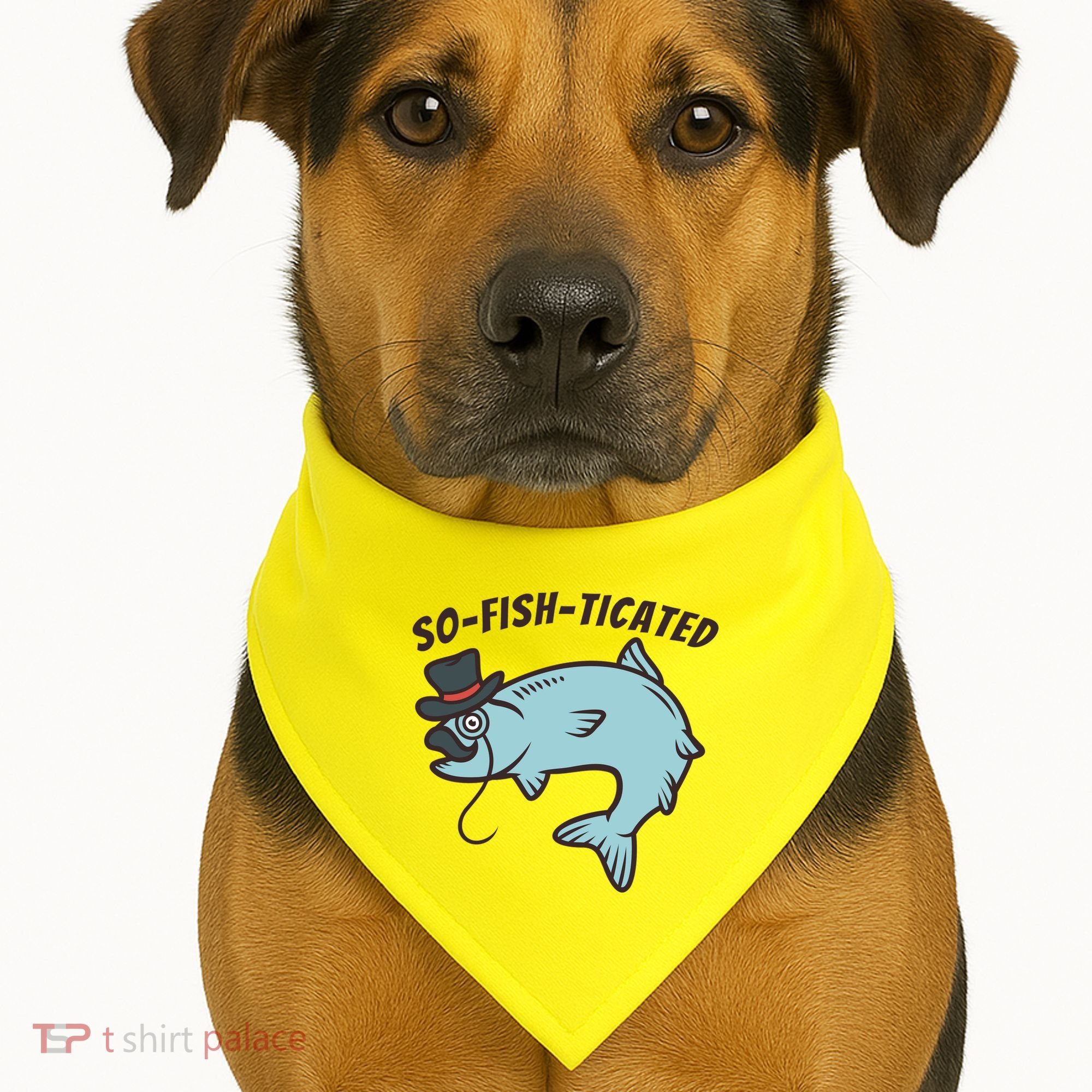 Suffocated Funny Fish USA-Made Doggie Bandana