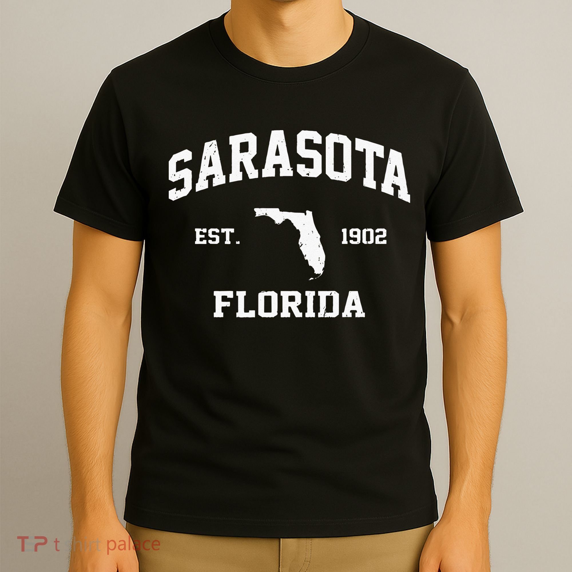 Sarasota Florida FL Vintage State Athletic Style T-Shirt