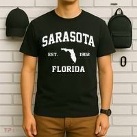 Sarasota Florida FL Vintage State Athletic Style T-Shirt thumb 6