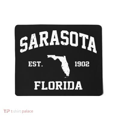Sarasota Florida FL Vintage State Athletic Style Mousepad