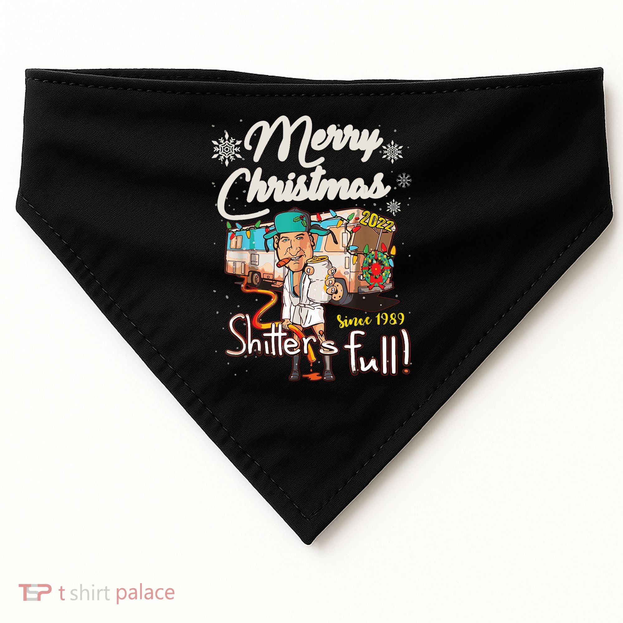 Shitters Full Funny Camper RV Camping TShirt USA-Made Doggie Bandana