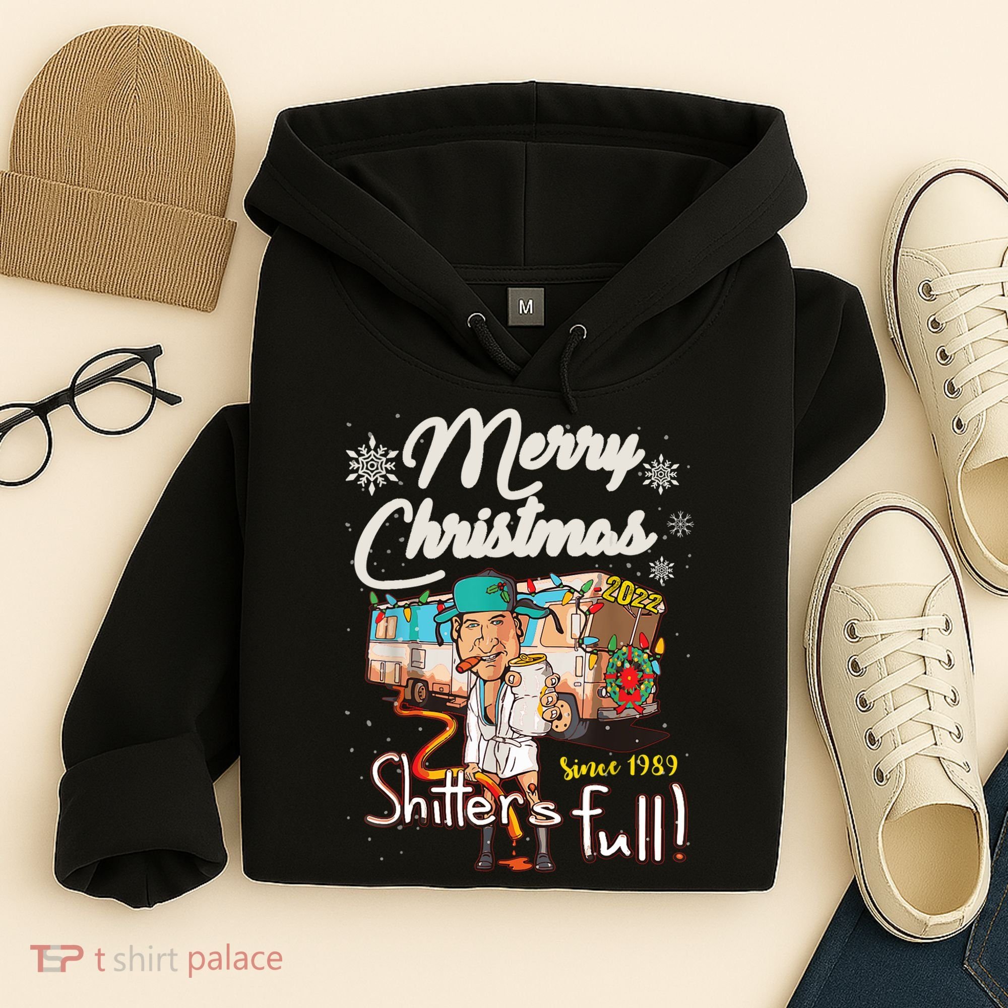 Shitters Full Funny Camper RV Camping TShirt Hoodie