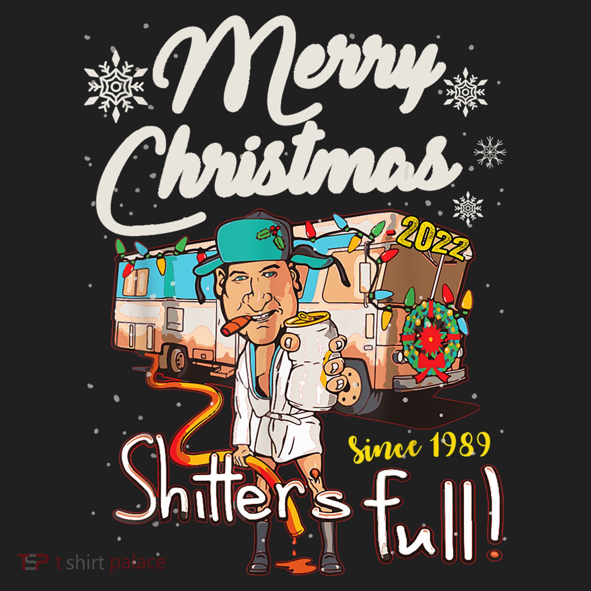 Shitters Full Funny Camper RV Camping TShirt Beanie