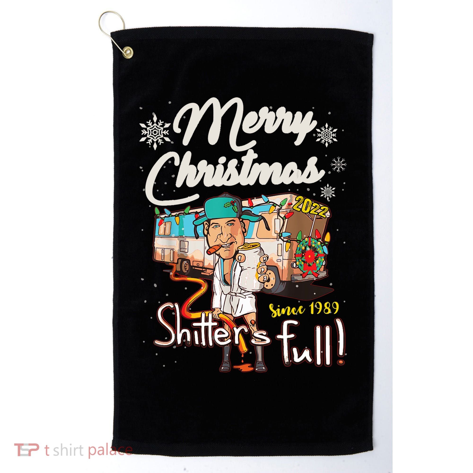 Shitters Full Funny Camper RV Camping TShirt Golf Towel