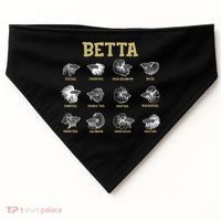 Siamese Fighting Fish Lover Aquarium Keeper Betta Fish Cute Gift USA-Made Doggie Bandana thumb 0